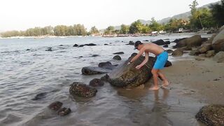 Рыбалка в Таиланде Phuket пляж Bang Tao утренние забросы и прогулка вдоль моря