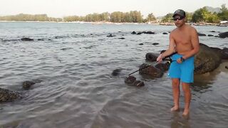 Рыбалка в Таиланде Phuket пляж Bang Tao утренние забросы и прогулка вдоль моря