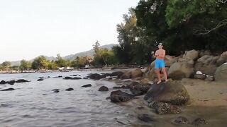 Рыбалка в Таиланде Phuket пляж Bang Tao утренние забросы и прогулка вдоль моря