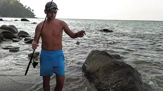 Рыбалка в Таиланде Phuket пляж Bang Tao утренние забросы и прогулка вдоль моря