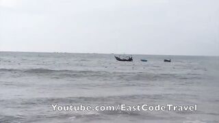 Лодка local fishermen, Mui Ne Phan Thiet Vietnam утро в порту и выход в море
