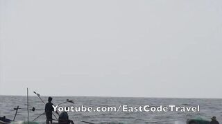 Лодка local fishermen, Mui Ne Phan Thiet Vietnam утро в порту и выход в море