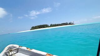 Занзибар, остров Mnemba рай для снорклинга с черепахами и цветными рыбами у рифа