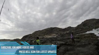 Морская рыбалка в Salalah Oman Gingiri береговой прибой и клев на Индийском океане