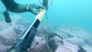 Подводная охота Ancon Lima Peru Playa Santa Rosa с братьями и трофейной рыбой