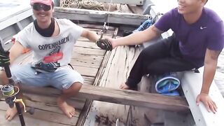 Fishing Bigfish Cu Lao Cham Island Da Nang Viet Nam день морской рыбалки с крупной рыбой у острова