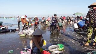 Mui Ne Fishing Village - рыбацкая деревня Phan Thiet во Вьетнаме на рассвете