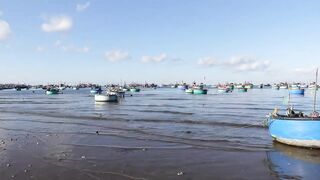 Mui Ne Fishing Village - рыбацкая деревня Phan Thiet во Вьетнаме на рассвете