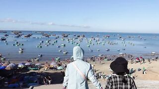 Mui Ne Fishing Village - рыбацкая деревня Phan Thiet во Вьетнаме на рассвете