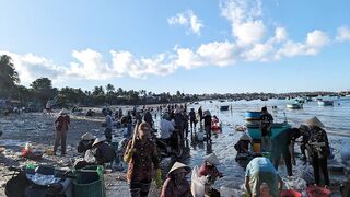Mui Ne Fishing Village - рыбацкая деревня Phan Thiet во Вьетнаме на рассвете