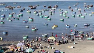 Mui Ne Fishing Village - рыбацкая деревня Phan Thiet во Вьетнаме на рассвете