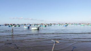 Mui Ne Fishing Village - рыбацкая деревня Phan Thiet во Вьетнаме на рассвете