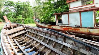 Рыбацкие лодки в устье реки у Nai Yang Phuket утро на море и подготовка к выходу