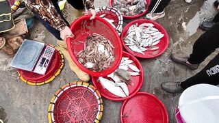 Небольшая рыбацкая деревня на Hainan Island рынок Dongshuigang и свежая рыба с утра