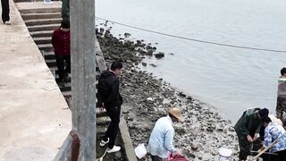 Небольшая рыбацкая деревня на Hainan Island рынок Dongshuigang и свежая рыба с утра