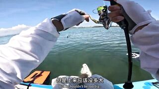 На берегу Sanya поймал рыбу фугу первая осторожная рыбалка на море и много эмоций от необычного улова