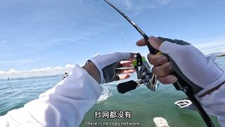 На берегу Sanya поймал рыбу фугу первая осторожная рыбалка на море и много эмоций от необычного улова