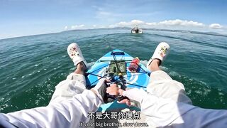 На берегу Sanya поймал рыбу фугу первая осторожная рыбалка на море и много эмоций от необычного улова
