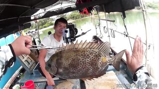 Морская рыбалка в Санья Хайнань: редкие морские рыбы циньи зебра и большой барабан в одном улове