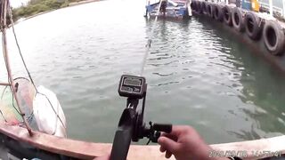 Морская рыбалка в Санья Хайнань: редкие морские рыбы циньи зебра и большой барабан в одном улове