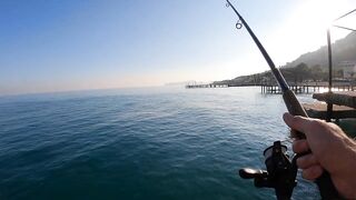 Beldibi Antalya неспешная рыбалка с берега формат POV и расслабляющий шум Средиземного моря