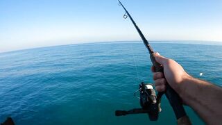 Beldibi Antalya неспешная рыбалка с берега формат POV и расслабляющий шум Средиземного моря