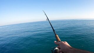 Beldibi Antalya неспешная рыбалка с берега формат POV и расслабляющий шум Средиземного моря