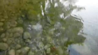 Река Göynük почти пересохла летний отдых в горах рядом с Кемером и прогулка по каменному руслу