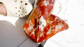 Рыбалка с огромным кальмаром в роли наживки охота за еще более крупным хищником