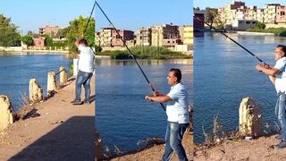 Самые странные техники ловли крупной рыбы вся рыбалка идет в прямом эфире