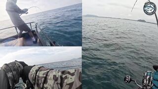 Рекордный дубль GT морская рыбалка у Khao Lak Таиланд два гиганта одновременно на легкие катушки
