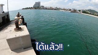 Рыбалка с пирса Hua Hin есть поклевки рыба клюет и морская прогулка удалась