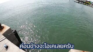Рыбалка с пирса Hua Hin есть поклевки рыба клюет и морская прогулка удалась