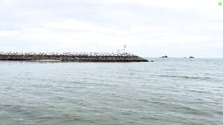 Исследуем пляж Hua Hin идем с удочкой к Khao Takiab и пробуем рыбалку по камням у храма на скале