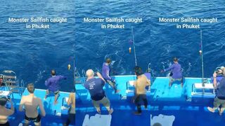 Монстр парусник на рыбалке в Пхукете морская рыбалка в Андаманском море и трофейный sailfish