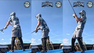 Popping по GT морская рыбалка в Таиланде когда Hooligan уже тащит рыбу на борт