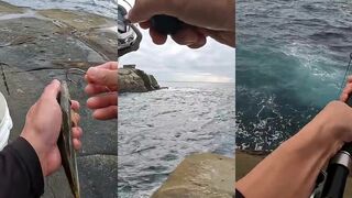 Big lures big fish крупные приманки и береговая ловля хищника с камней в Таиланде