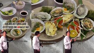 Устрицы по 0.40 доллара в Mui Ne Вьетнам дешевые морепродукты на рыбацком рынке у моря