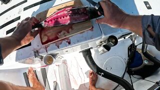 Каранкс на 24 г стик морская рыбалка на Пхукете и сашими своими руками прямо в лодке