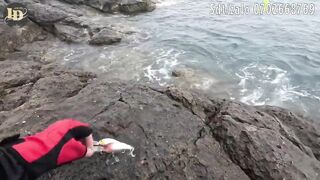 Rock fishing в Mũi Né береговая рыбалка по скалам на Ashino SuperFrog и плетню PE