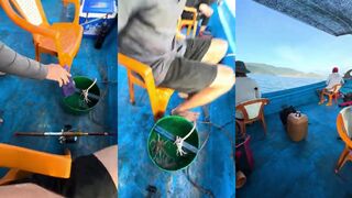 Рыбалка на осьминога на рассвете морская рыбалка в Нячанге с камней и лодок