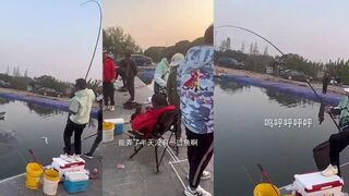 Shanghai 名钓 ловля из мостовых ниш городской стиль рыбалки под опорами в Китае