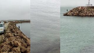 Отличное место для рыбалки в Salalah Oman камни прибой и советы SanaAll Angler по точкам