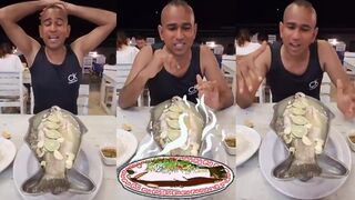 Сибас на пару морская кухня из улова Koh Samet и Koh Samui от рецепта до готового блюда