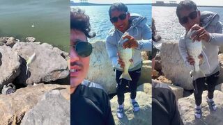 Морская рыбалка в Ajman Al Zorah на выходных спокойные забросы с пляжа и сюрпризы залива