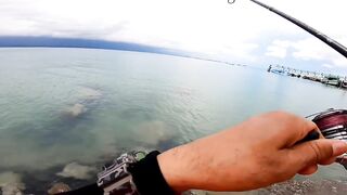 Koh Samet shore fishing вечерние забросы с пирса и камней на небольшом тайском острове