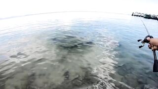 Koh Samet shore fishing вечерние забросы с пирса и камней на небольшом тайском острове