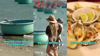 Phan Thiet Vietnam Fishing Village морская рыбалка в деревне и утренний выход лодок в океан