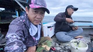 Штормовой выход в море Phan Thiet морская рыбалка в океане для смелых вьетнамских гостей