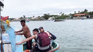 Штормовой выход в море Phan Thiet морская рыбалка в океане для смелых вьетнамских гостей